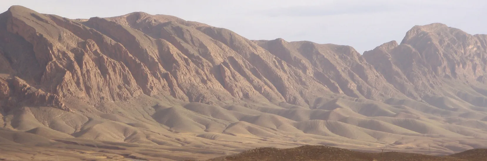 Rugged ridge of the Atlas Mountains in Morocco