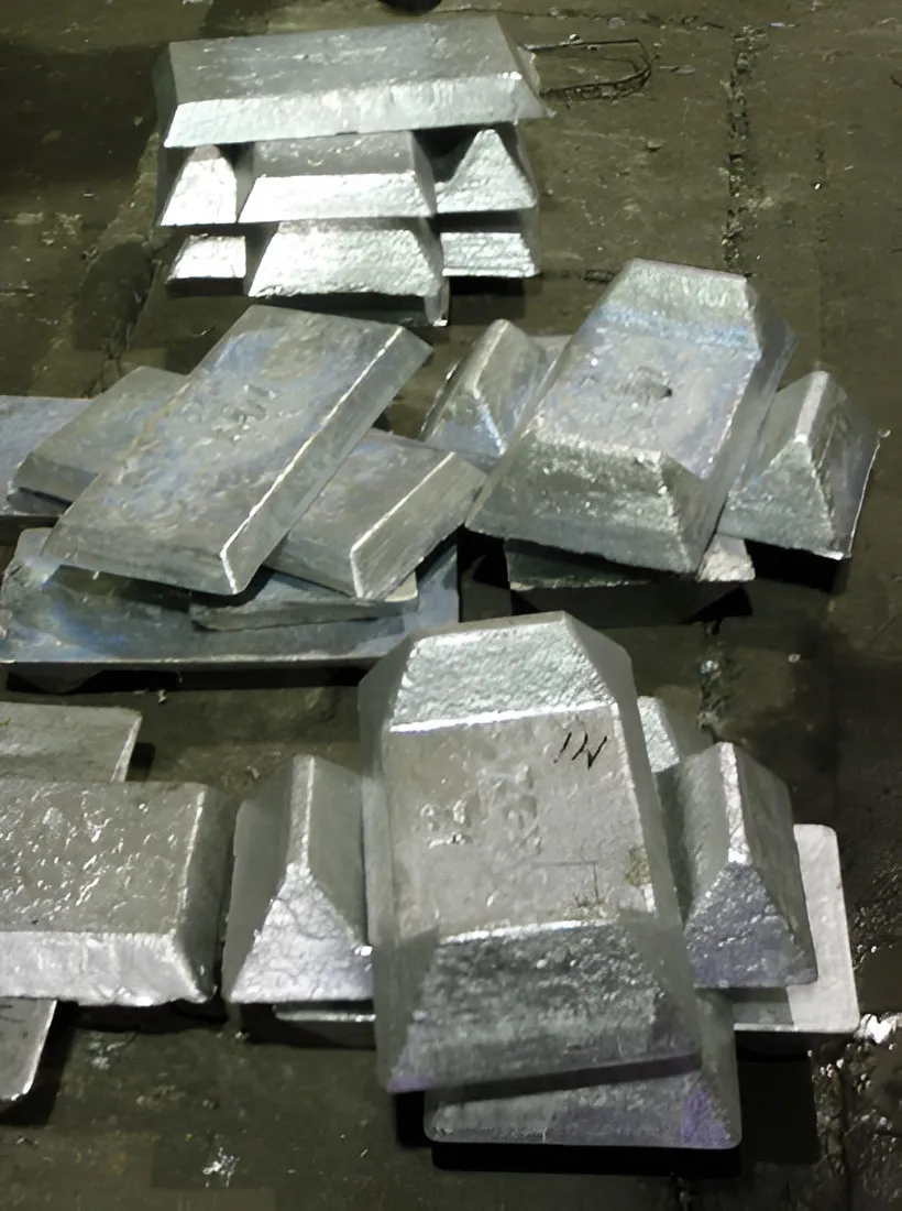 Pile of zinc ingots